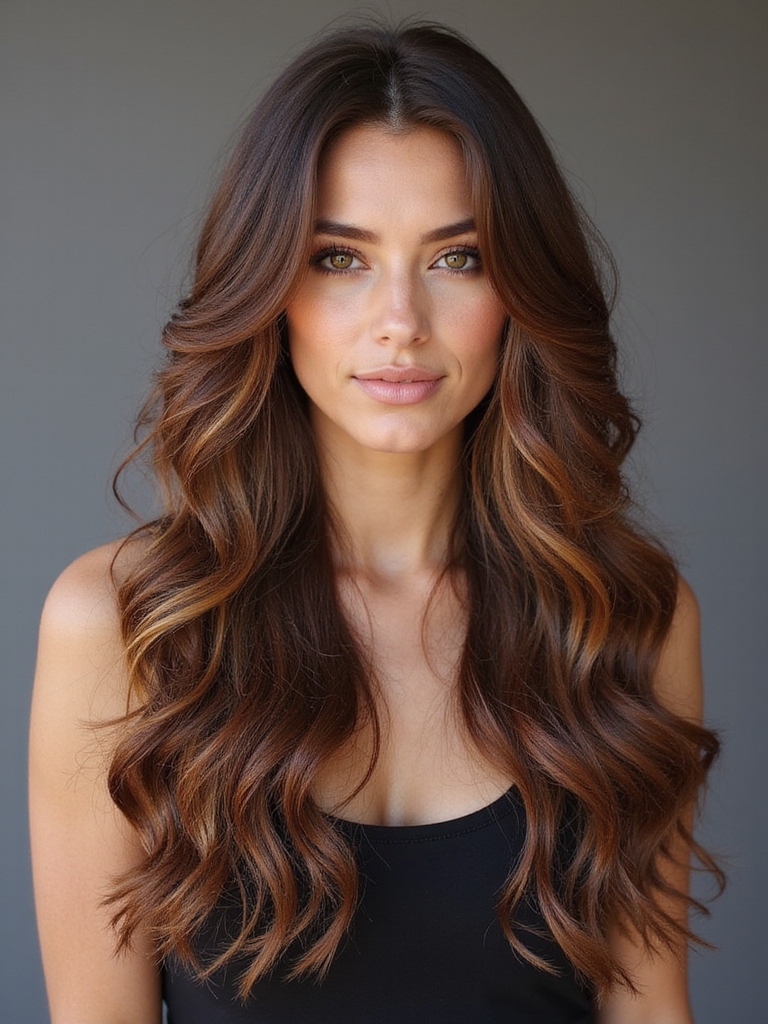 natural chestnut balayage highlights