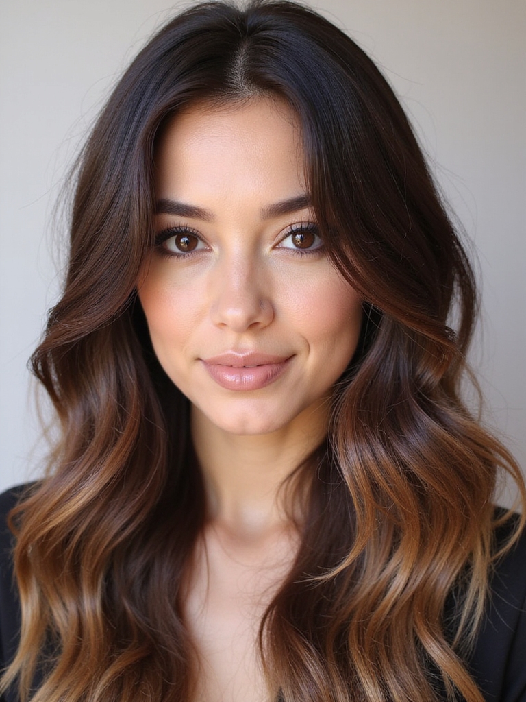 natural ombre for brunettes