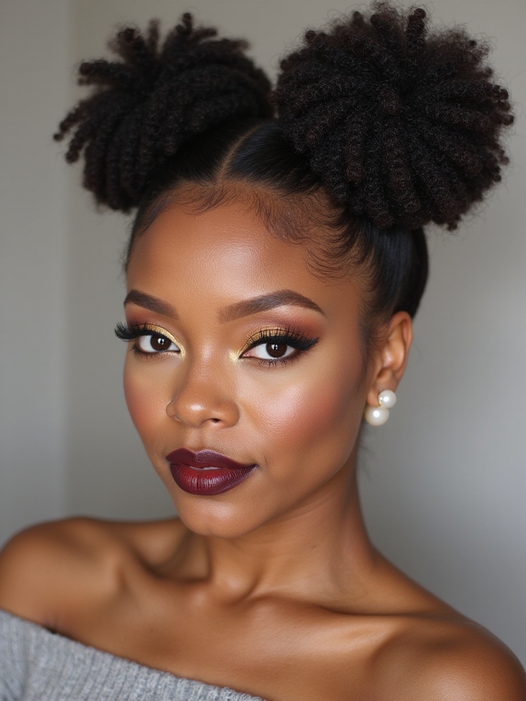 playful cute space buns