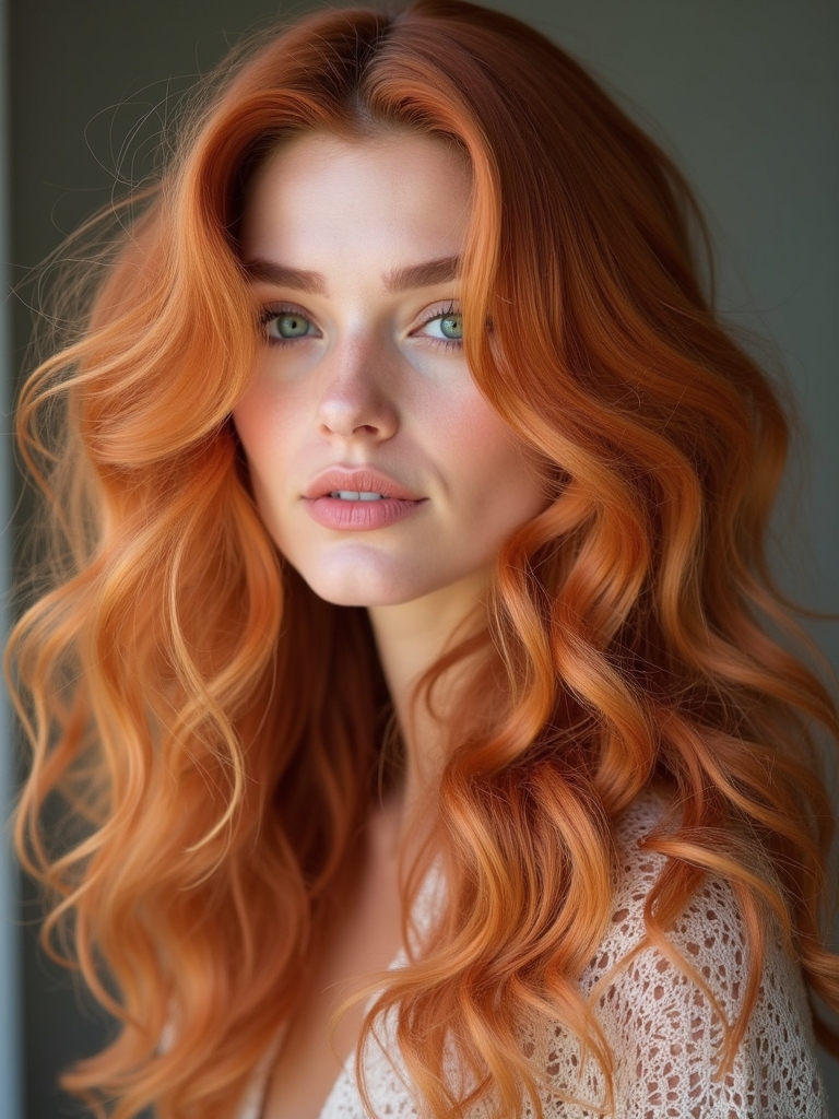 radiant autumnal strawberry blonde