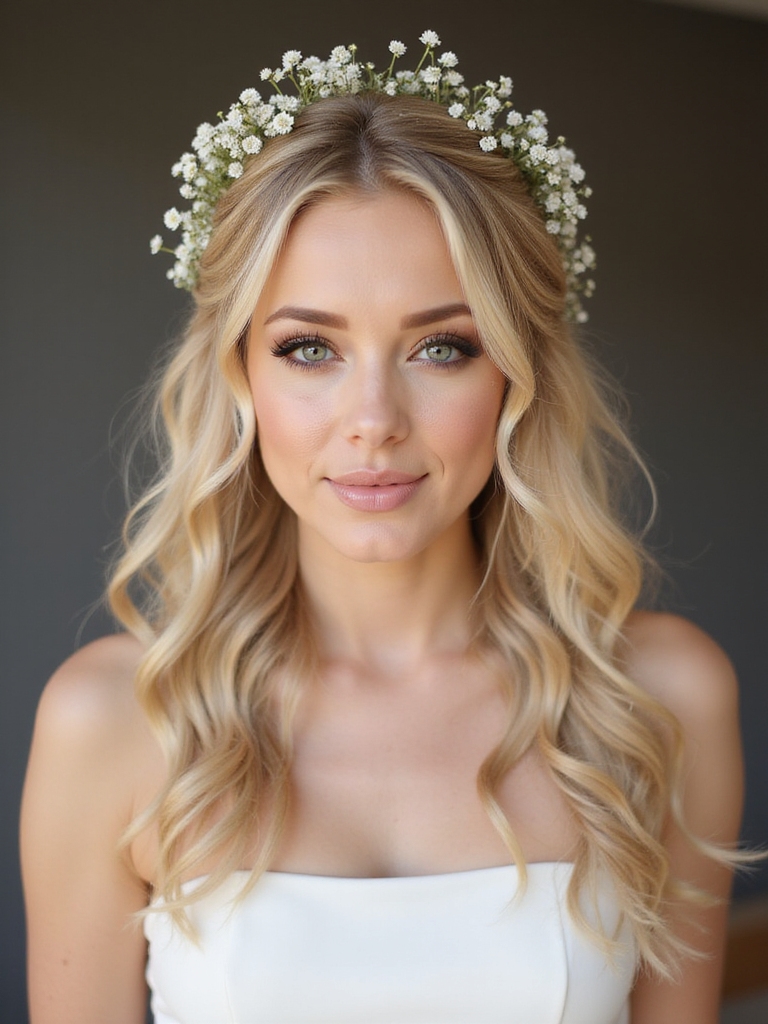 romantic half up hairstyle elegance