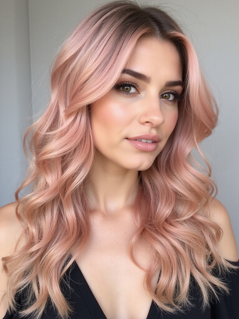 rose gold hair elegance