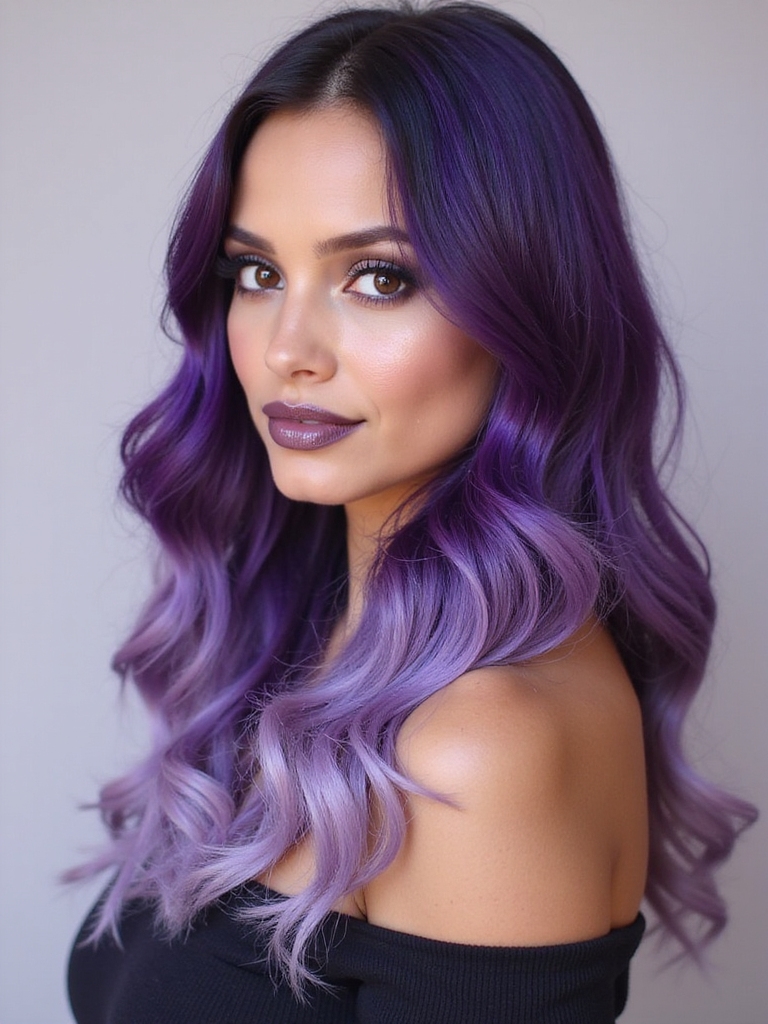 seasonal purple hair styles
