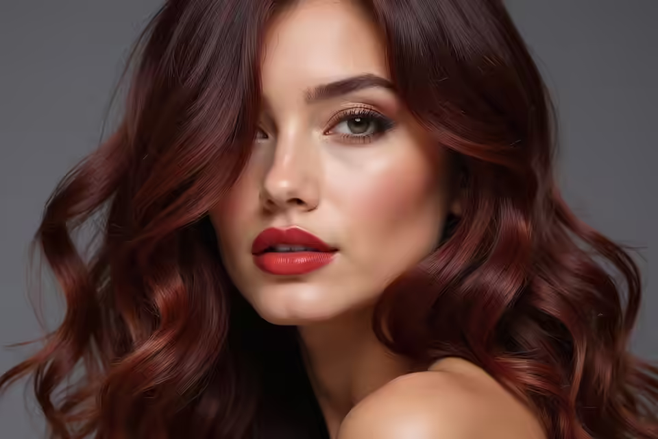 shiny cherry brown hair