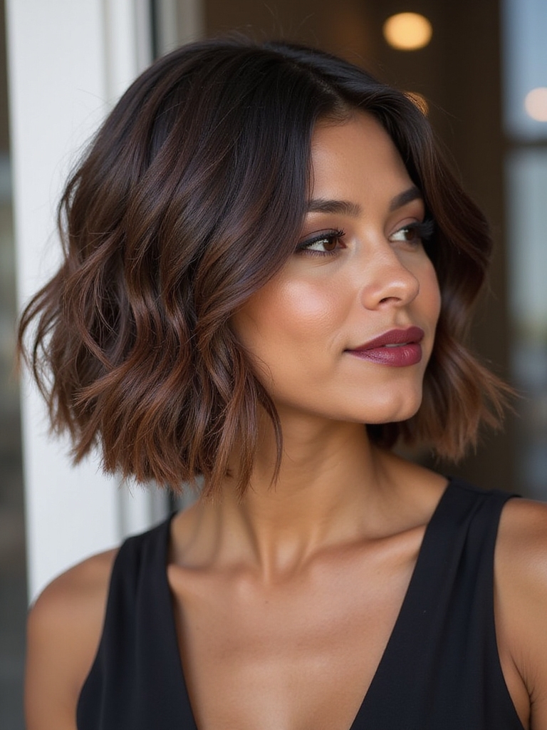 short brunette hair makeover