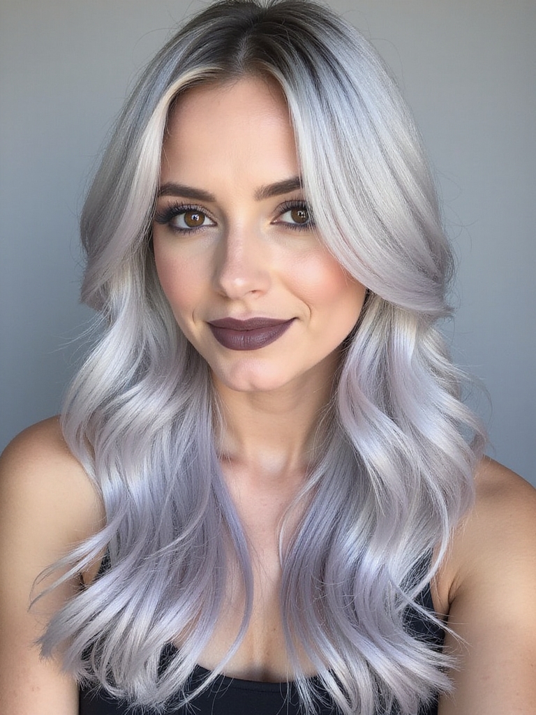 silver hair fashion combinations