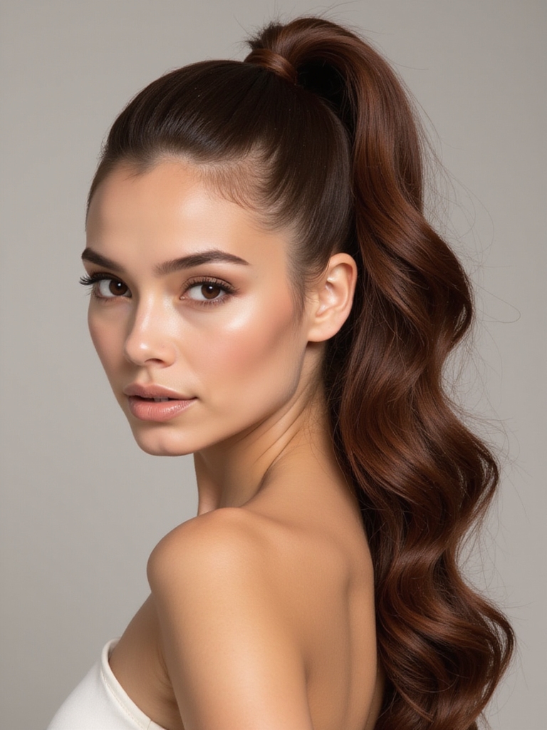 sleek polished ponytail transformation