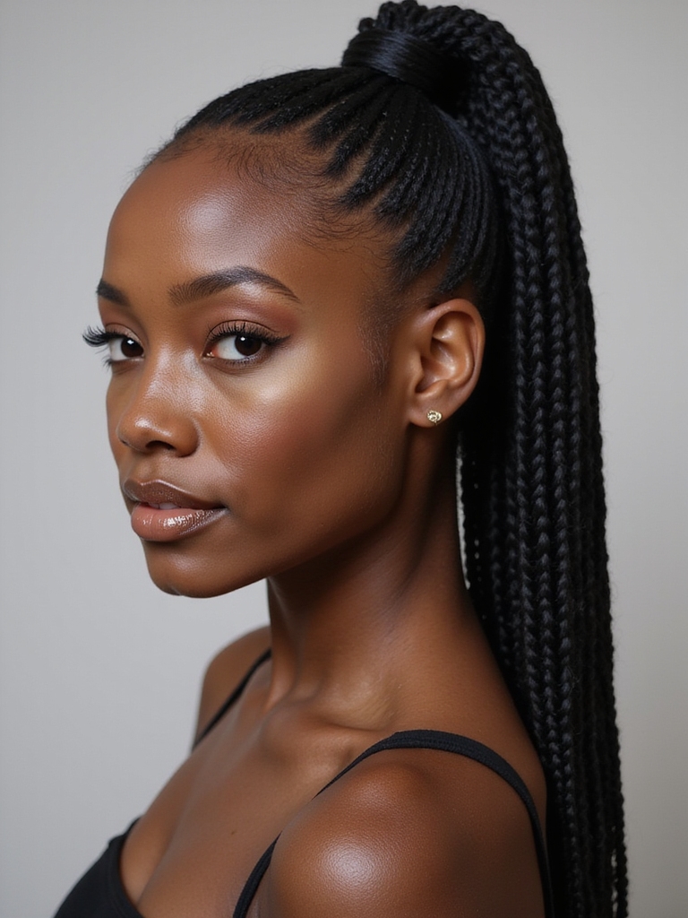 sleek ponytail for versatility