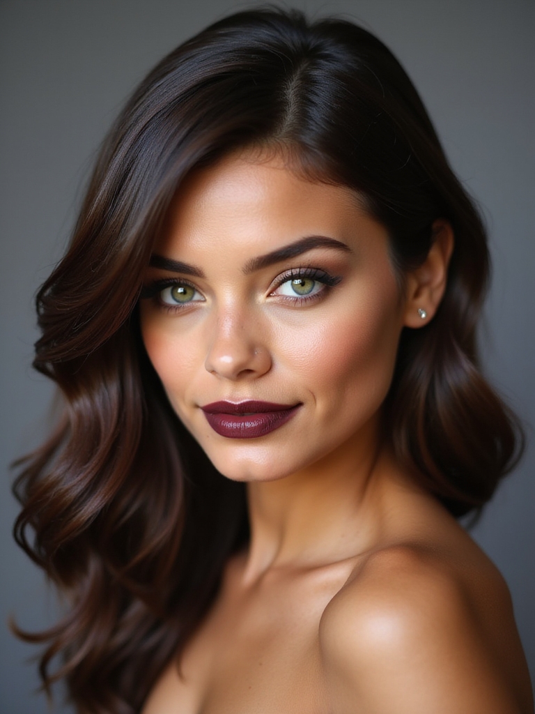 sleek side part sophistication