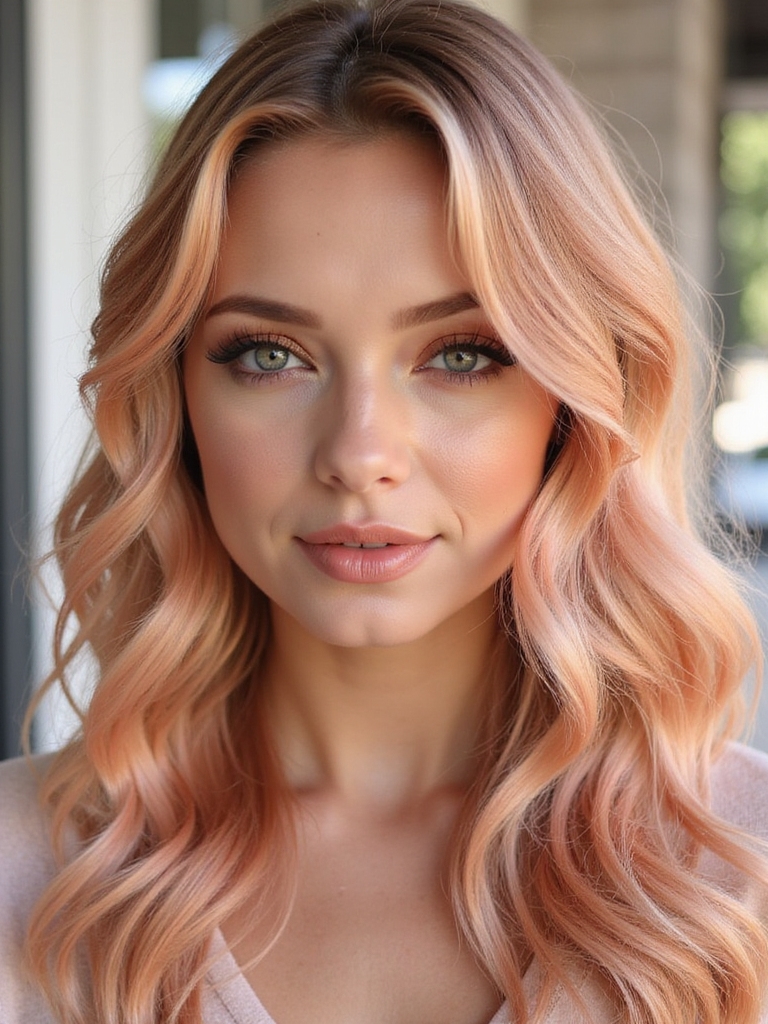 soft peach hair color