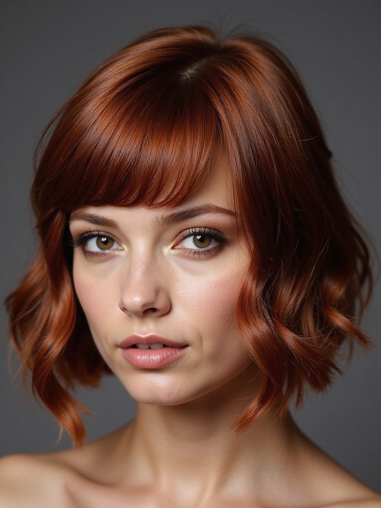 stunning chestnut short hair