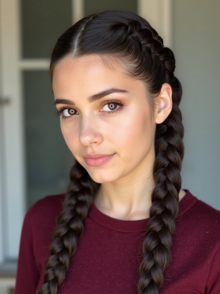 stylish braids for school