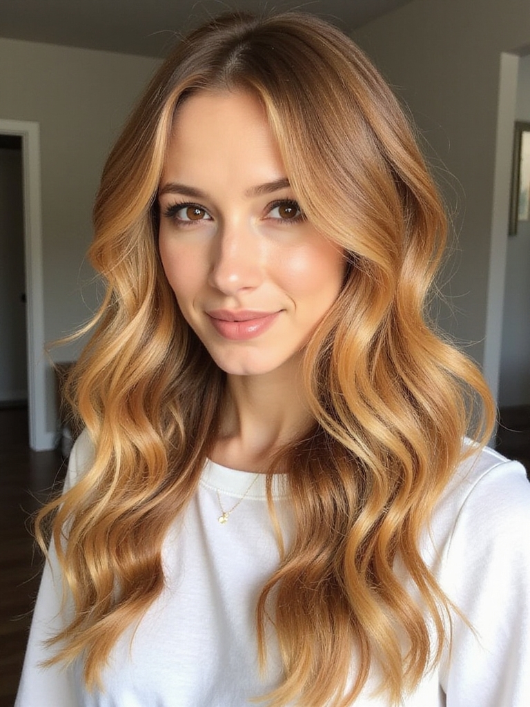 subtle golden honey highlights