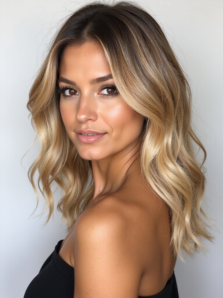 subtle honey blonde highlights