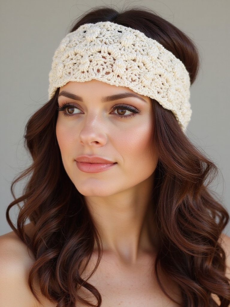 textured crocheted hair bands