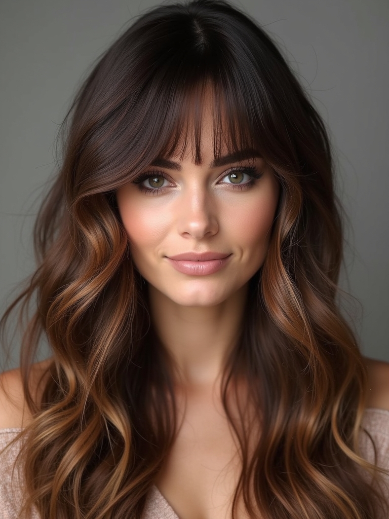 thick hair curtain bangs