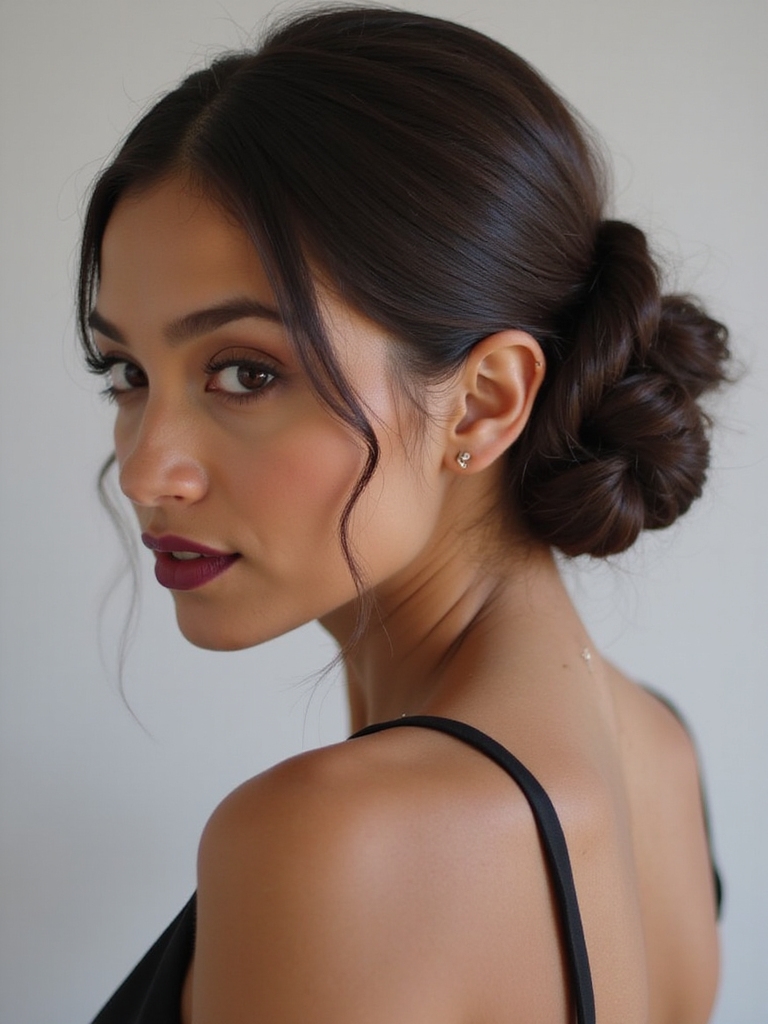 twisted low chignon elegance