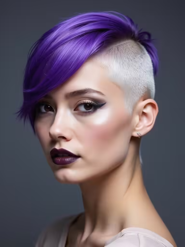 vibrant colorful undercuts statement