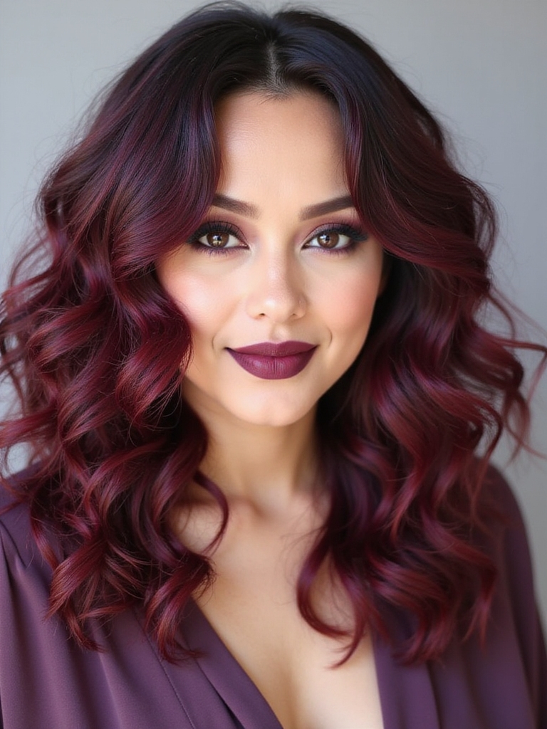 vibrant curls with jewel tones