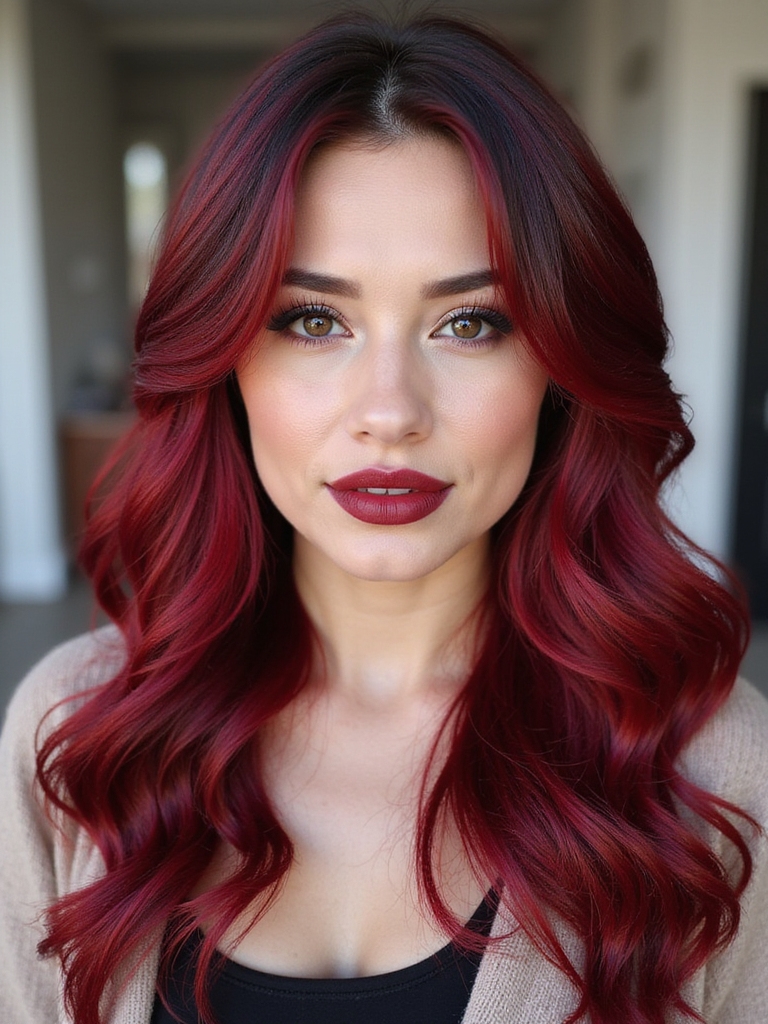 vibrant red velvet hair