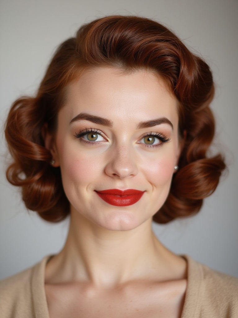 vintage victory rolls hairstyle