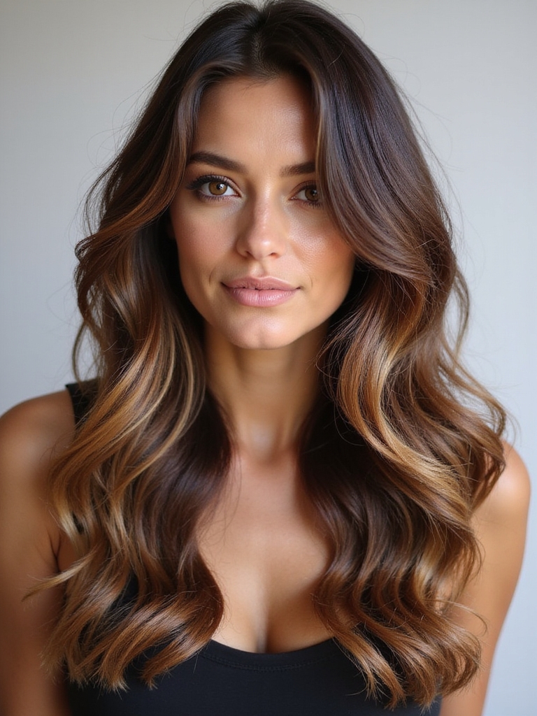 warm brunette hair elegance
