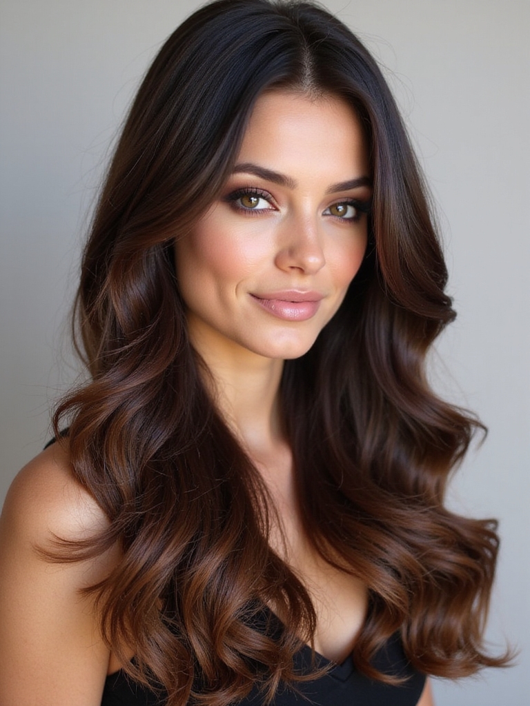 warm caramel chestnut hues