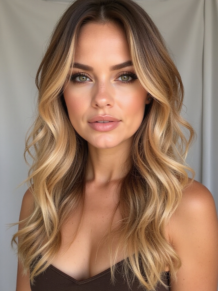 warm golden hair highlights