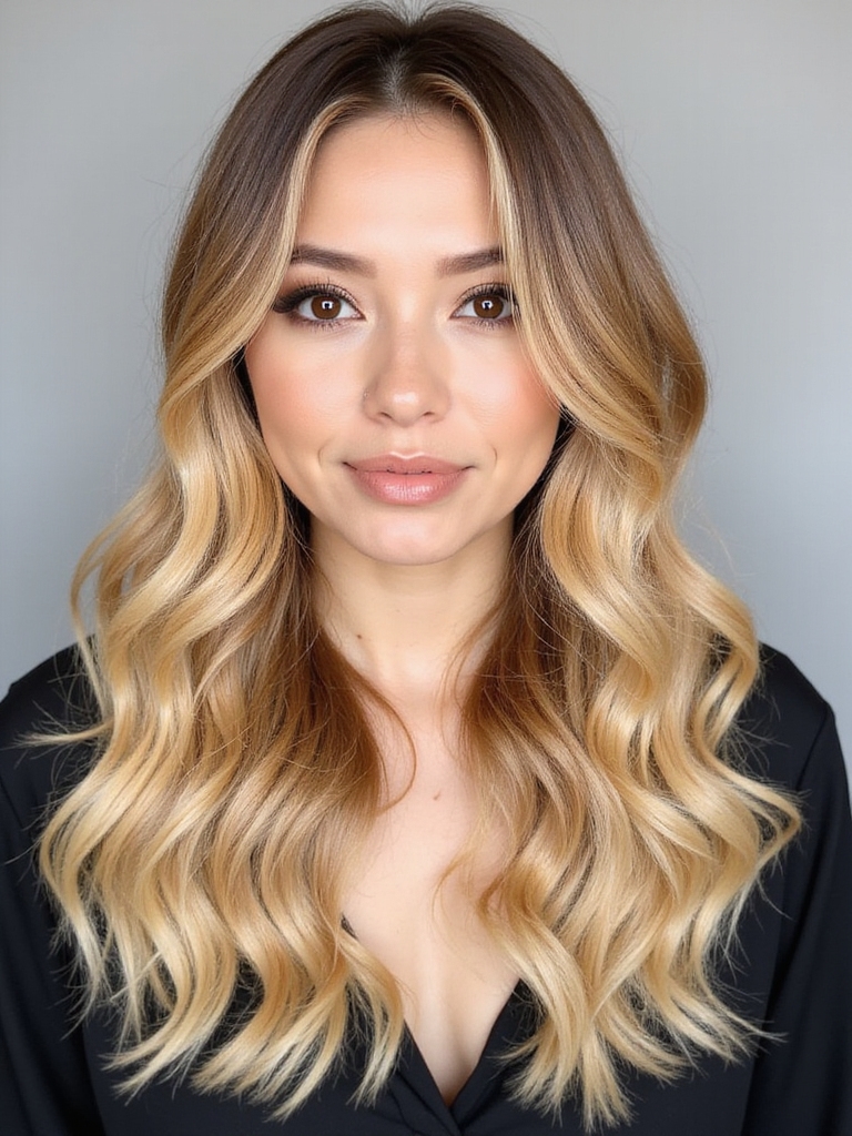 warm sun kissed hair color