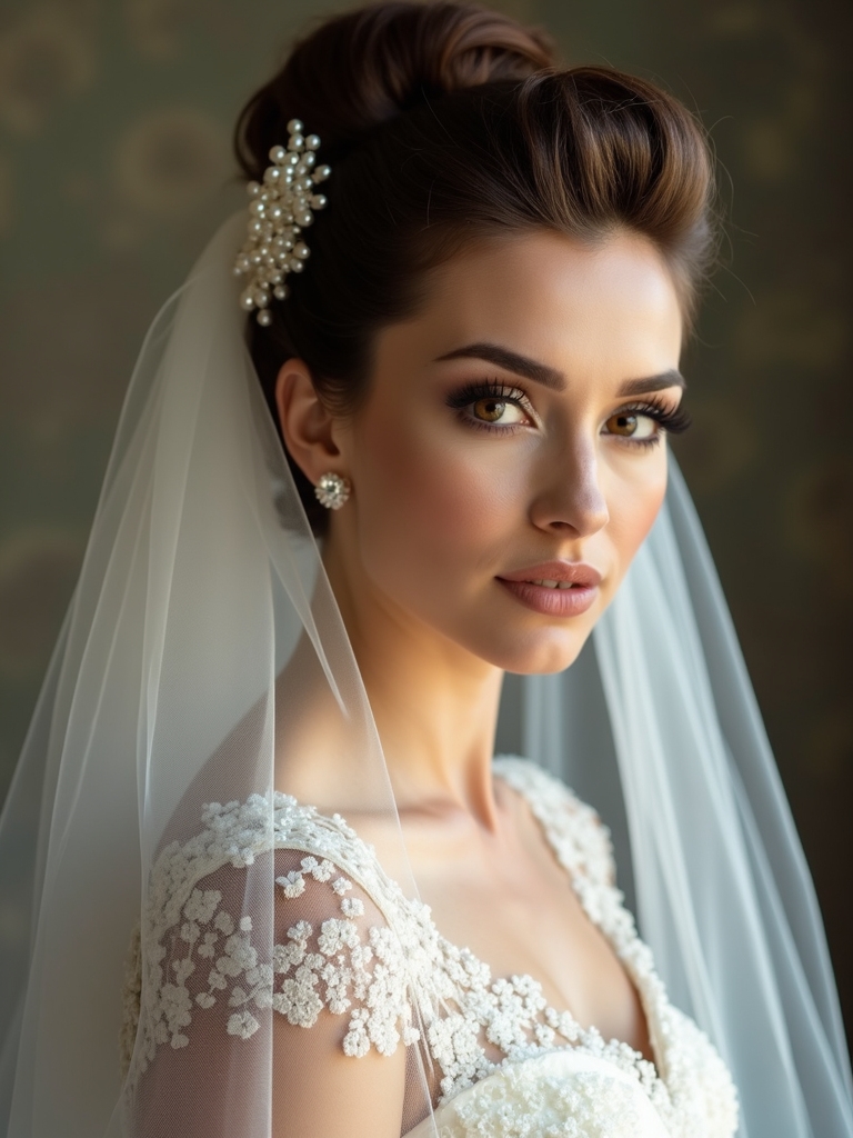 architectural pearl embellished hairstyle