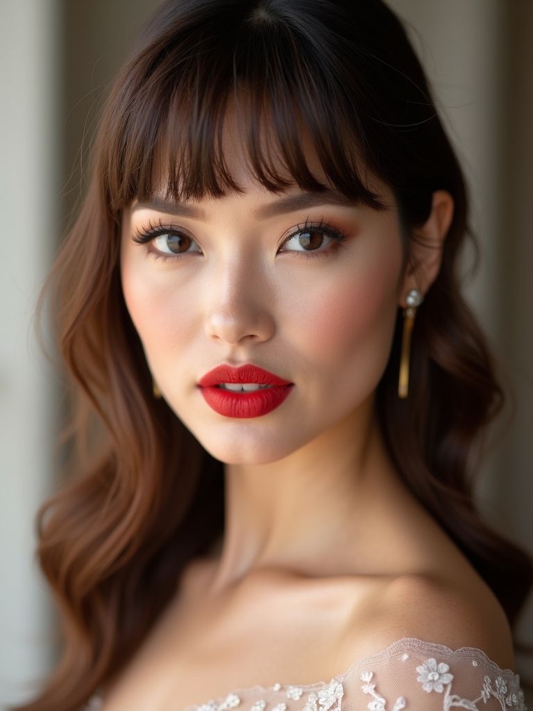 bangs for wedding face shape