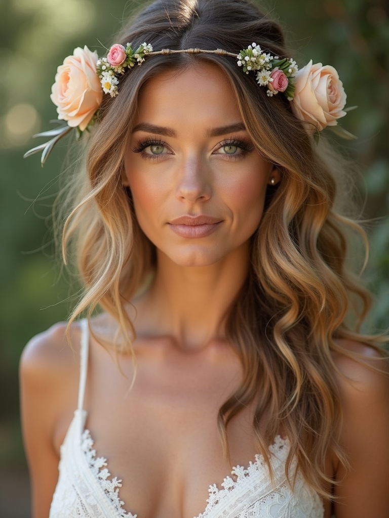 bohemian bridal hairstyle inspiration