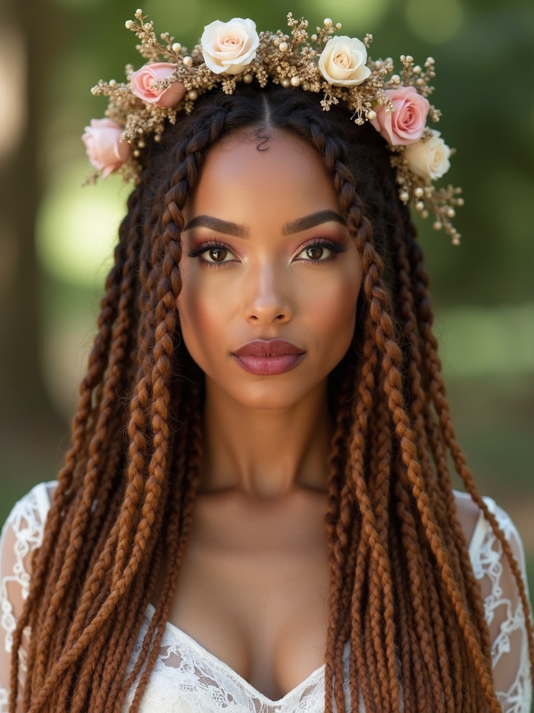 boho braided locs style