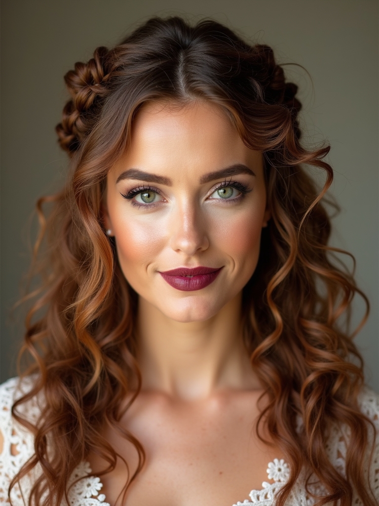 boho braids with curly flair
