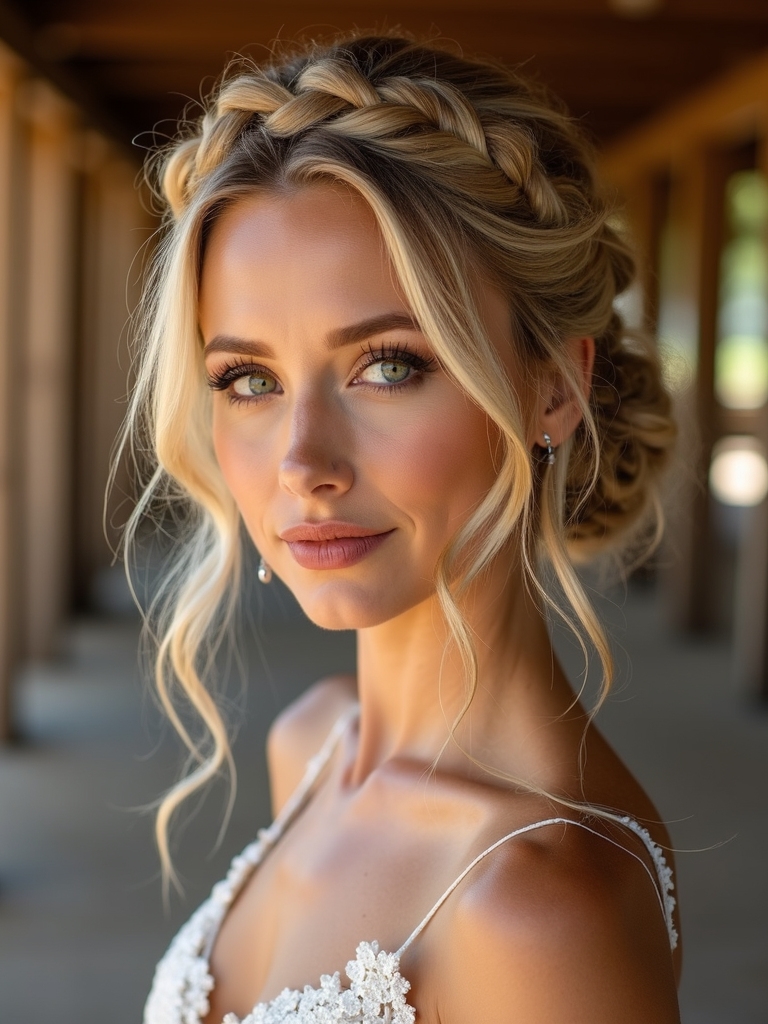 boho chic braided wedding crowns