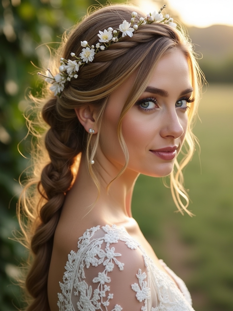 boho fishtail garden wedding