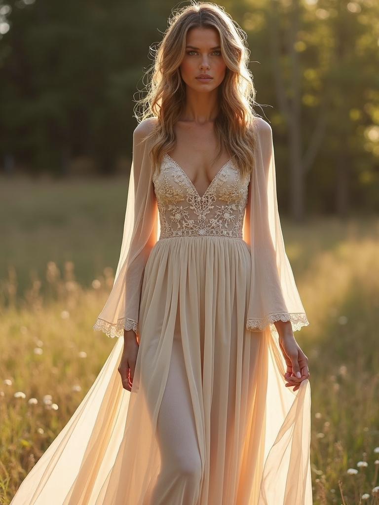 boho wedding dress elegance