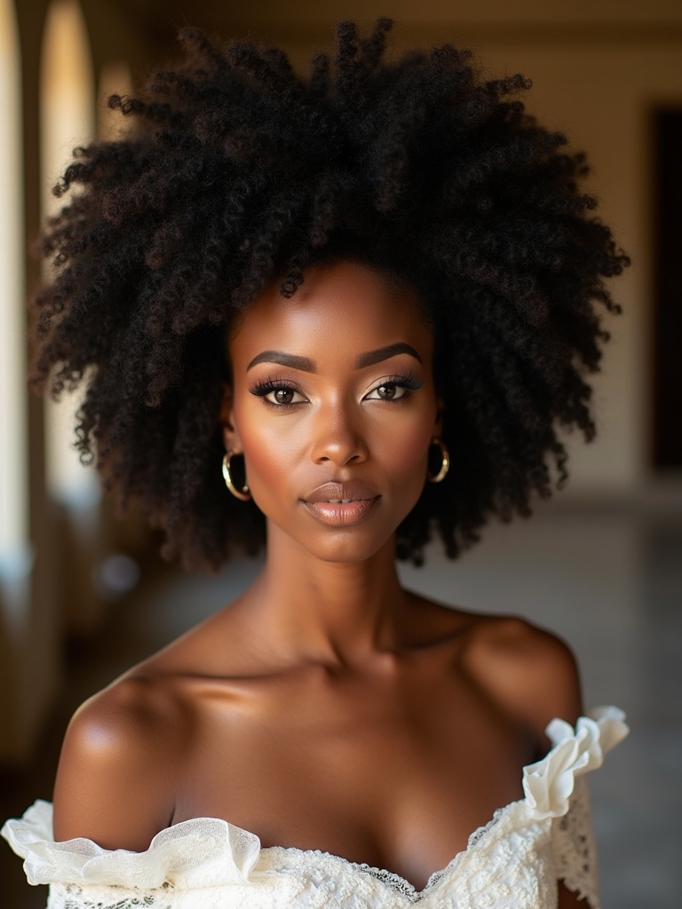 bold curls regal confidence
