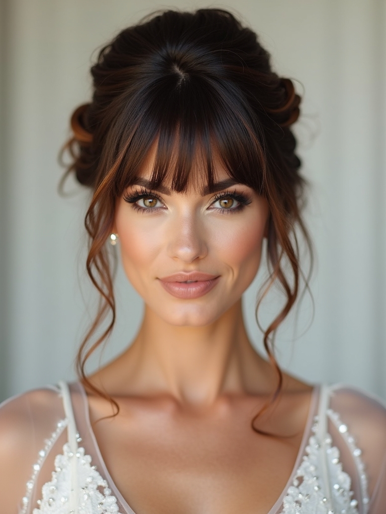bold fringe half up styles