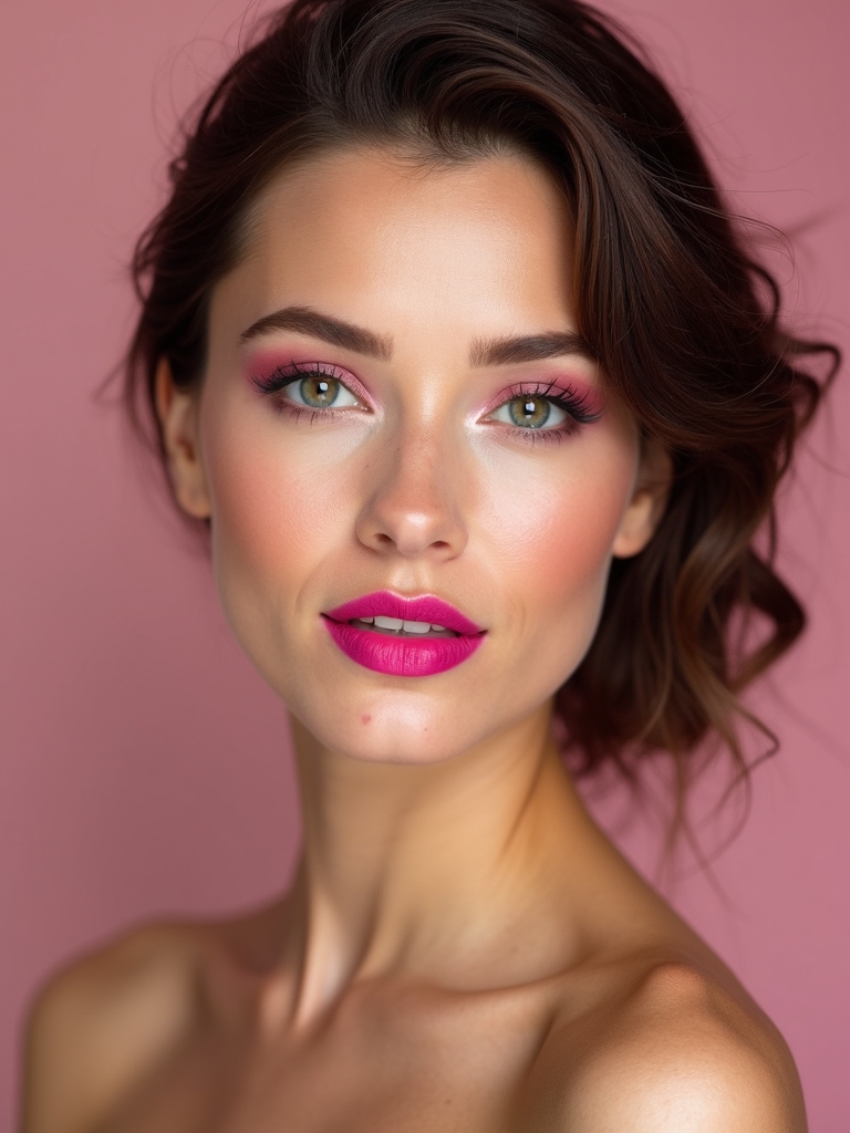 bold fuchsia bridal glamour