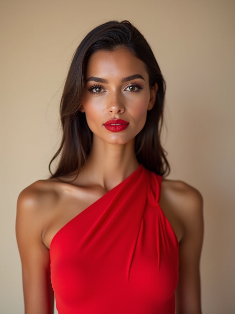 bold lipstick for red dress