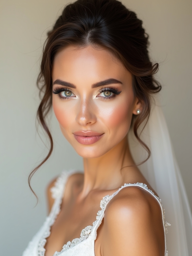 bold metallic bridal glam