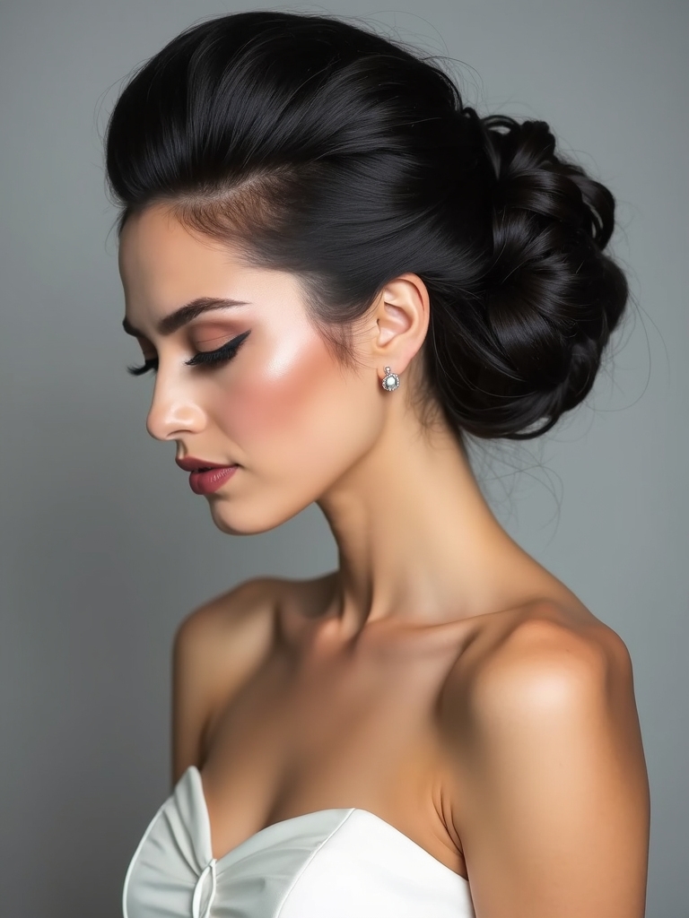 bold modern bridesmaid updos