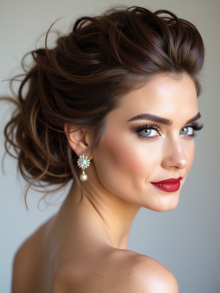 bold textured faux hawk updo