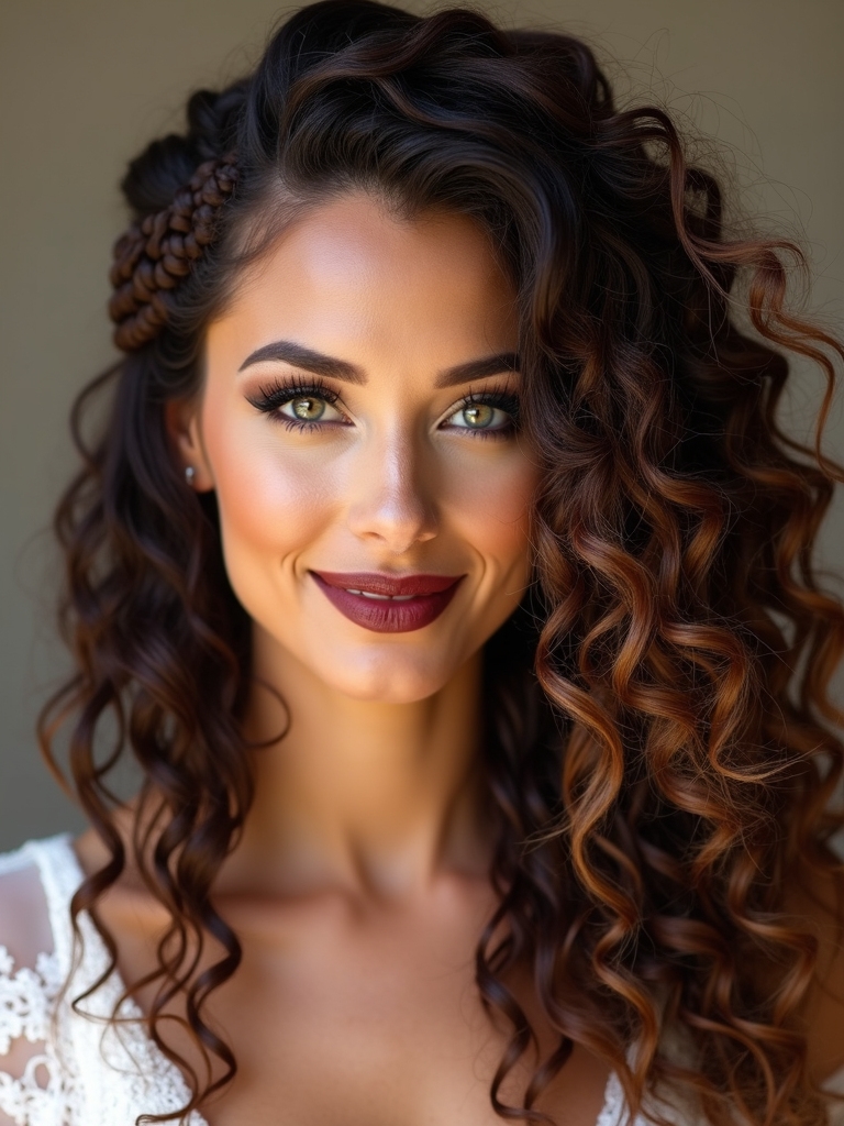 braided elegance for curls