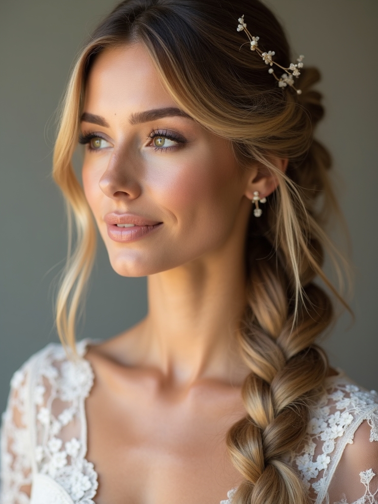braided half up wedding hairstyles