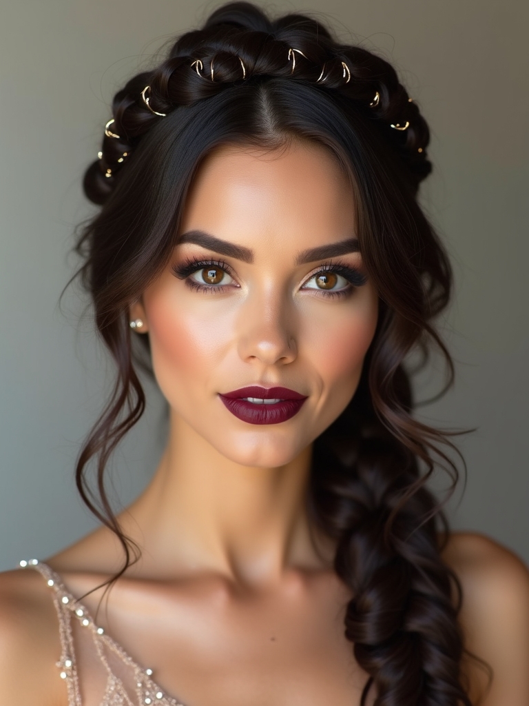 braided halo enhances beauty