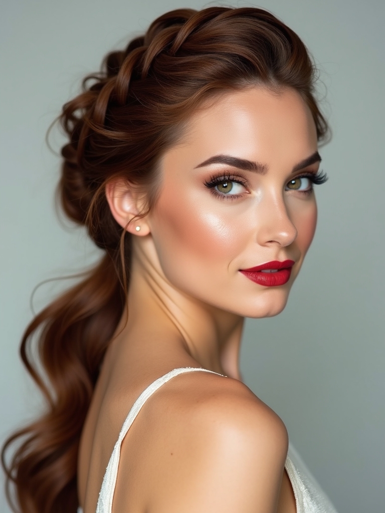 braided ponytail with elegance