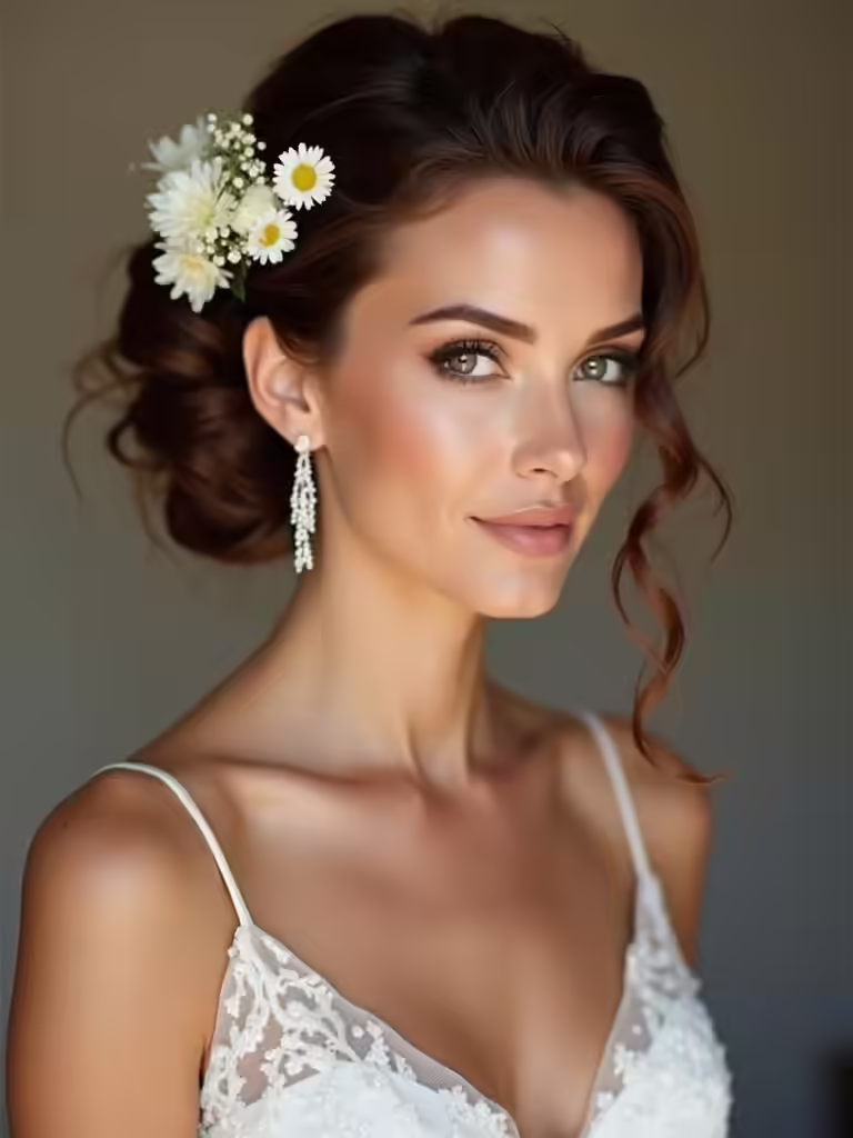 bridal hair accessories garden wedding