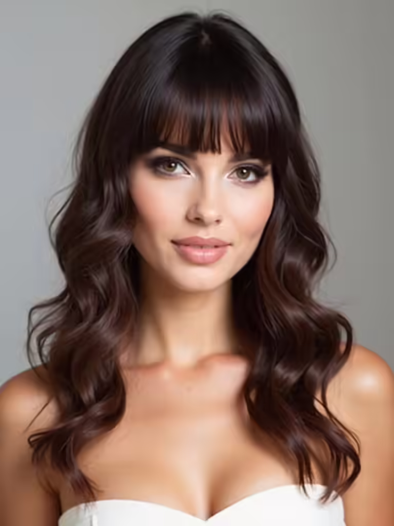 bridal hairstyles featuring bangs